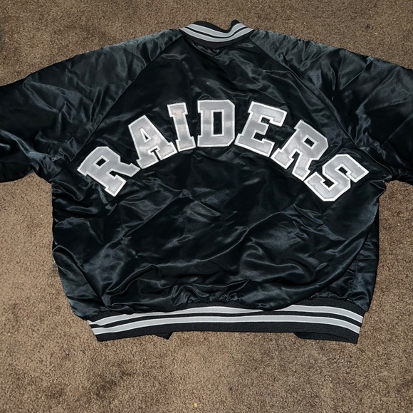 Raiders chalk line satin jacket NFL Vintage - Picture 2 of 7